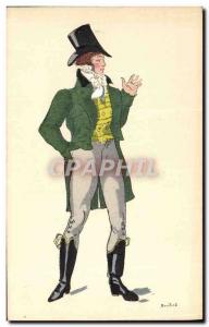Old Postcard History of Costume French Empire in 1811