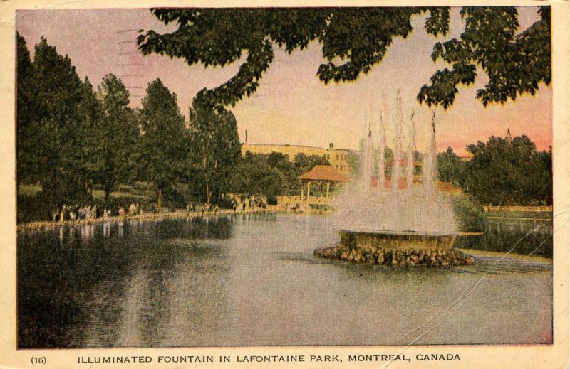 Canada - Quebec, Montreal.  La Fontaine Park, Fountain