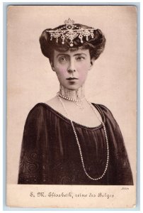 Belgium Postcard H.M. Elizabeth Queen of the Belgians c1910 Antique Unposted