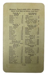 Seminole Restaurant Lake City Florida Restaurant Menu Postcard