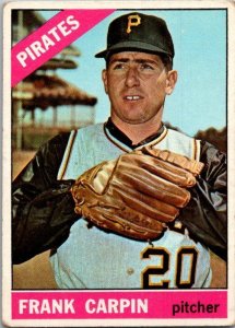 1966 Topps Baseball Card Frank Carpin Pittsburgh Pirates sk2027