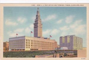 Ohio Cleveland Post Office and Terminal Tower Curteich