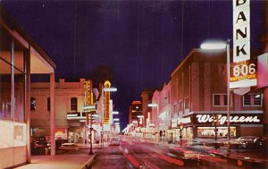 Baton Rogue at Night Looking down Third Street at Night - Baton Rouge, Louisi...