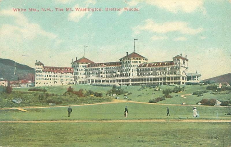 White Mtns NH Mt Washington Bretton Woods 1913 Litho Postcard Used