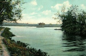 Circa 1905-10 View of Big Reservoir in Hamilton, Ohio Vintage Postcard P5