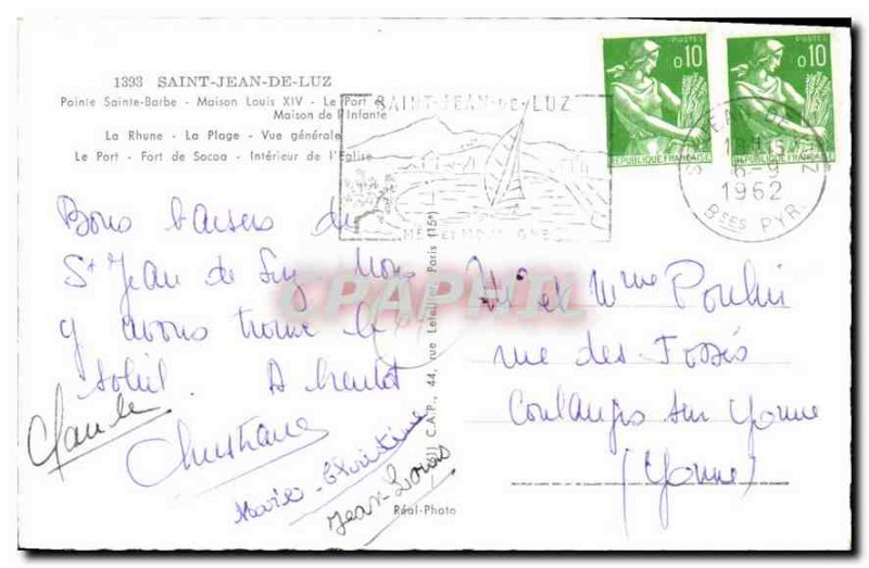 Modern Postcard Saint Jean de Luz Pointe Sainte Barbe Maison Louis XIV, The P...