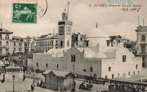 Algeria Alger Djamaa el Djedid Mosque Algiers Vintage Postard 03.66