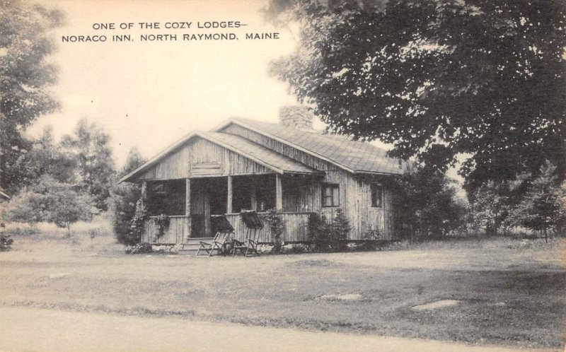 NORACO INN North Raymond, Maine Lodge Cumberland County 1941 Vintage Postcard