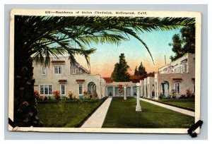 Vintage 1920's Postcard - Helen Chadwick Home Hollywood California