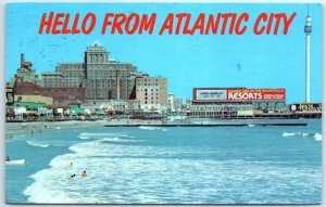 Panoramic view over the ocean surf - Hello From Atlantic City, New Jersey