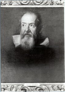 POSTCARD - rppc of painting portrait of Galileo by Susterman, Florence Italy