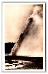 RPPC Daisy Geyser Yellowstone National Park WY Haynes Photo UNP Postcard K18