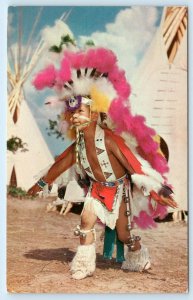 INDIAN CITY, OK Oklahoma ~ Native American VINCENT PALMER ~ EAGLE DANCE Postcard