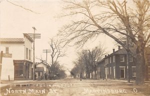 DC1/ Martinsburg Ohio RPPC Postcard c1910  North Main Street Store Home 94