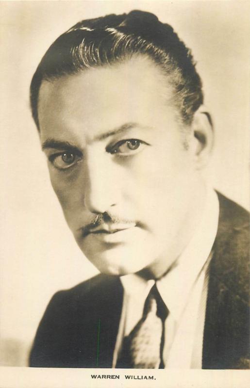 Actor Warren William photo postcard