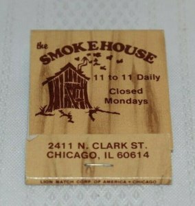 The Smokehouse Chicago Illinois 20 Strike Matchbook