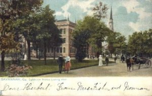 Oglethorpe Avenue looking West - Savannah, Georgia GA  