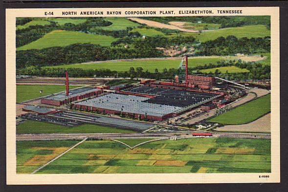 N American Rayon Corp Plant Elizabethton TN Post Card  5383