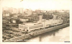 1940s Public Market Aerial View Portland Oregon RPPC Real photo postcar 342