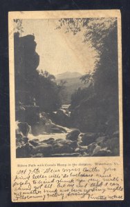 WATERVURY VERMONT BOLTON FALLS CAMEL'S HUMP 1902 VINTAGE POSTCARD