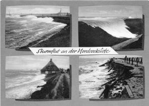 BG2084 nordstrand norderhafen seedeich in brandung  CPSM 14x9.5cm germany