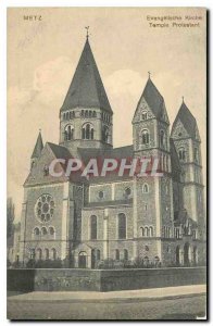 Old Postcard Metz Evangeilsche Kirche Protestant Temple