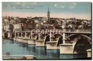 Postcard Old Saint Cloud Bridge Vue Generale
