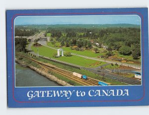 Postcard Gateway to Canada, Peace Arch Park, Blaine, Washington