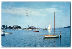 1968 A View Of Picturesque Dering Harbor Greenport New York NY Posted Postcard