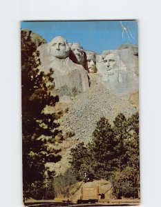 Postcard Mt. Rushmore Memorial Shrine of Democracy Black Hills South Dakota USA