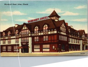 Woodruff Hotel Joliet Illinois Postcard PC130