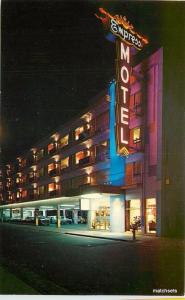 1950s Empress Hotel Night Neon Atlantic City New Jersey Bard postcard 13332
