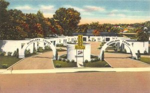 KNOXVILLE, Tennessee TN ~ HIGHLAND COURT MOTEL~WH Tipton ROADSIDE Linen Postcard