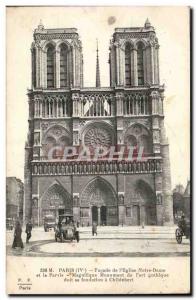 Paris - 4 - Notre Dame Old Postcard