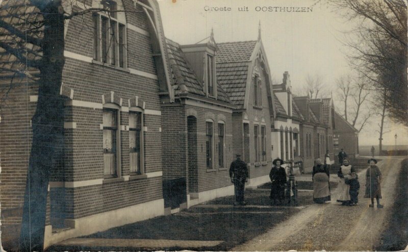 Netherlands Groete Uit Oosthuizen Noord Holland Fotokaart Vintage RPPC 08.25