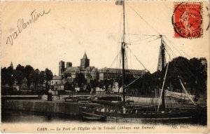 CPA Caen Le Port et l'Eglise de la Trinite FRANCE (1285839)