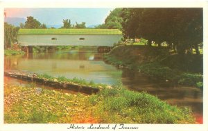 Elizabethton TN  Covered Bridge 42-1001 Over Doe River Chrome Postcard Unused