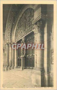 Old Postcard Autun La Cathedrale St Lazare Portal (XII S)