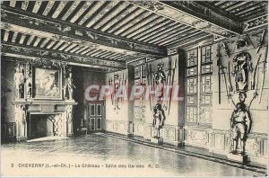 Old Postcard Cheverny Chateau L and C. The Guard Room