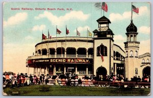 K50/ Rochester New York Postcard c10 Ontario Beach Railway Roller Coaster 152