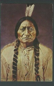 Ca 1936 Chief Sitting Bull Of Hunkpapa Sioux Tribe 4 X 6  Mint