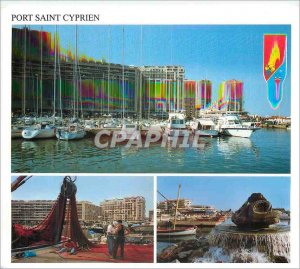 Modern Postcard Port Saint Cyprien Boat