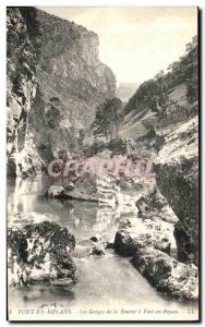 Old Postcard Bridge In Royans Gorges of the Bourne