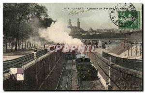 Paris Postcard Old Invalides Railway (train)