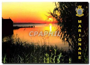 Postcard Modern Marignane (Bouche du Rhone) Sunset on the Pond Bolmon