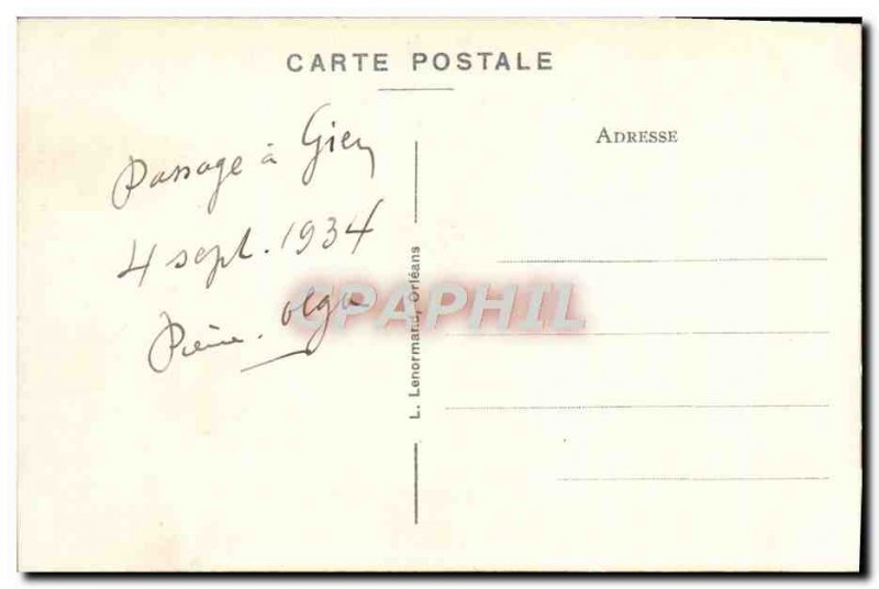 Old Postcard Gien Pont du Chateau Street