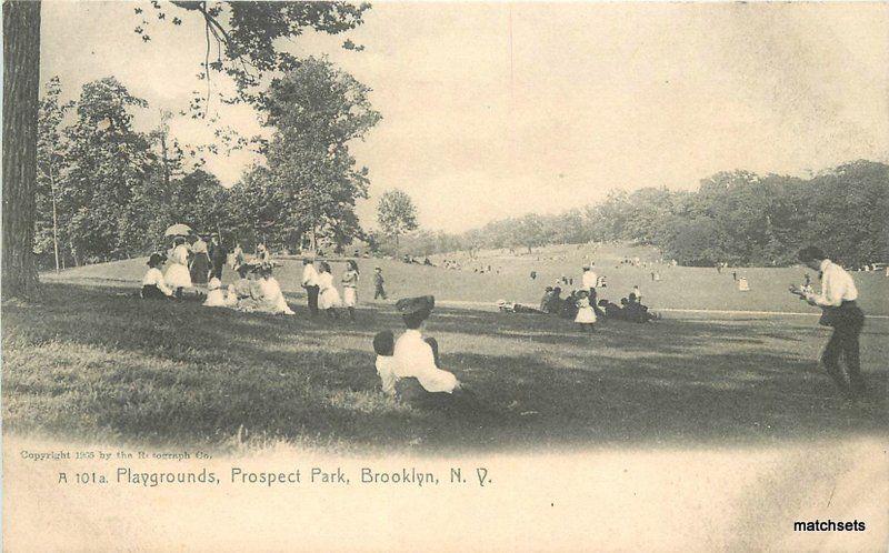 Brooklyn New York Playgrounds Prospect Park 8948 Rotograph C-1905 