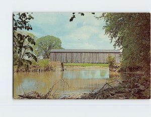 Postcard Old Covered Bridge Great Barrington Massachusetts