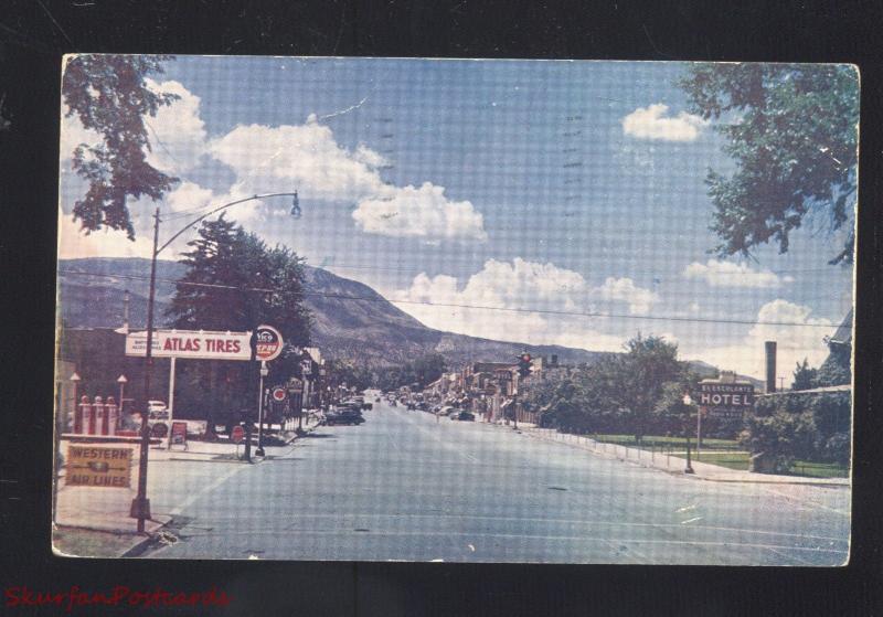 CEDAR CITY UTAH DOWNTOWN STREET SCENE VINTAGE POSTCARD ROCKVILLE NEBRASKA