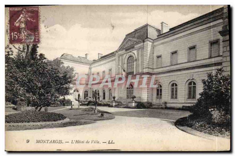 Old Postcard Montargis The Hotel de Ville